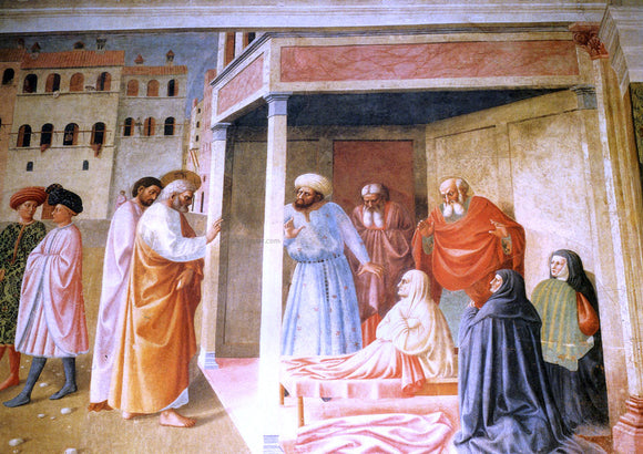  Tommaso Masolino The Resurrection of Tabatha - Canvas Art Print