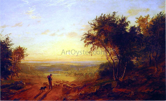  Jasper Francis Cropsey The Return Home: Landscape with Shepherd and Sheep - Canvas Art Print