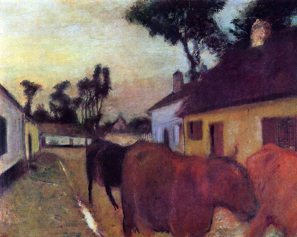  Edgar Degas The Return of the Herd - Canvas Art Print