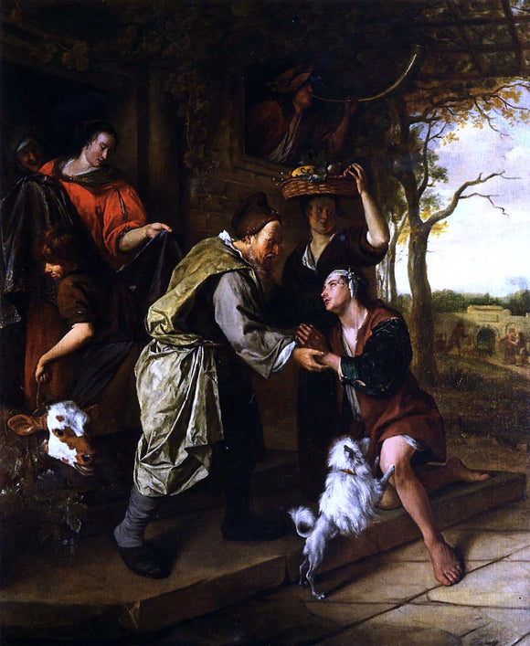  Jan Steen The Return of the Prodigal Son - Canvas Art Print
