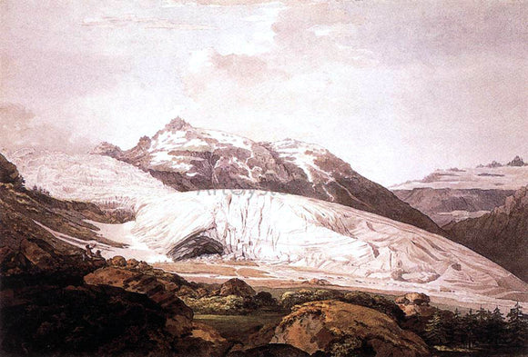  William Pars The Rhone Glacier and the Source of the Rhone - Canvas Art Print