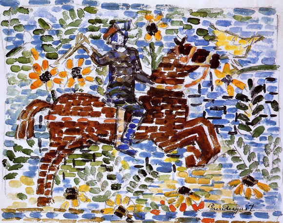  Maurice Prendergast The Rider - Canvas Art Print