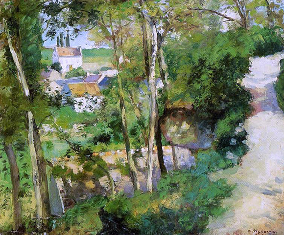  Camille Pissarro The Rising Path, Pontoise - Canvas Art Print