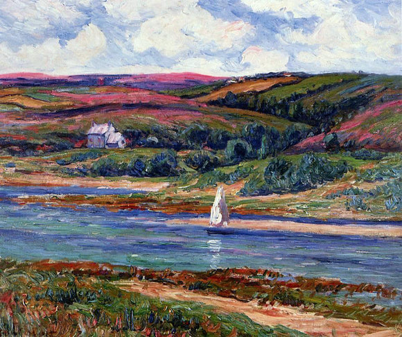  Henri Moret The River at Belon - Canvas Art Print