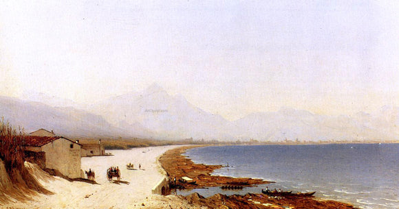  Sanford Robinson Gifford The Road by the Sea, near Palermo, Sicily (also known as Near Palermo) - Canvas Art Print