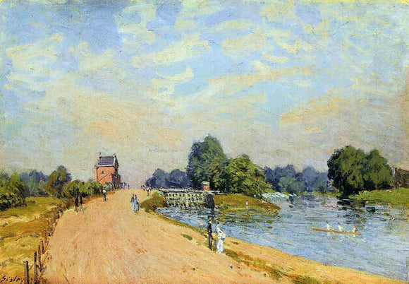  Alfred Sisley The Road from Hampton Court - Canvas Art Print