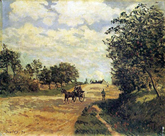  Alfred Sisley The Road from Mantes to Choisy-le-Roi - Canvas Art Print