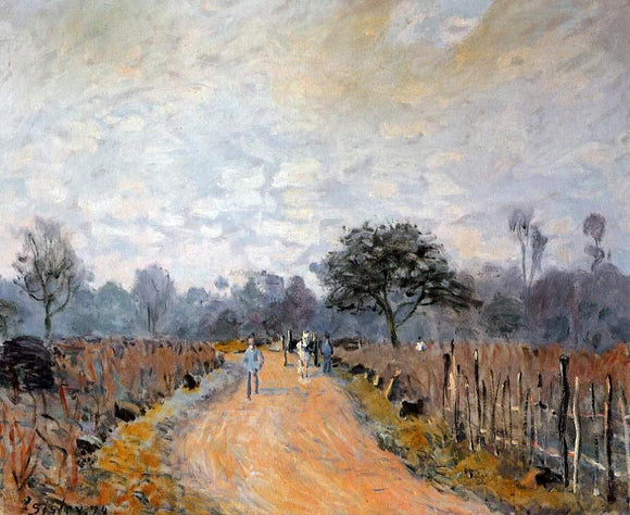  Alfred Sisley The Road from Prunay to Bougival - Canvas Art Print