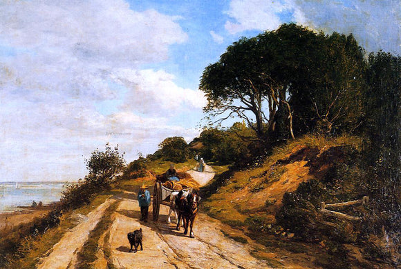  Eugene-Louis Boudin The Road from Trouville to Honfleur - Canvas Art Print