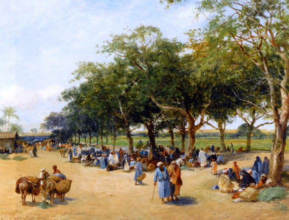  David Bates The Road to the Pyramids - Canvas Art Print