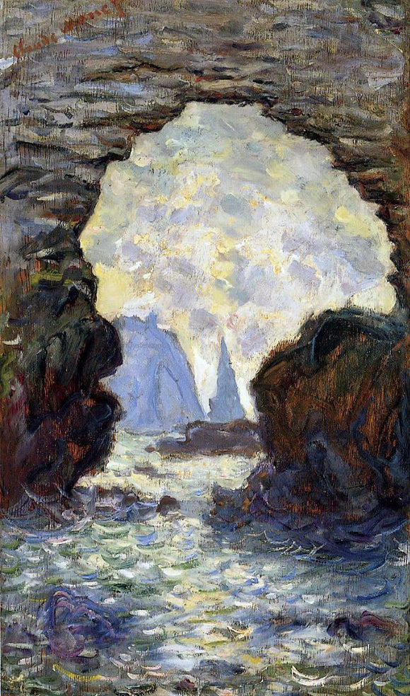  Claude Oscar Monet The Rock Needle Seen through the Porte d'Aumont - Canvas Art Print