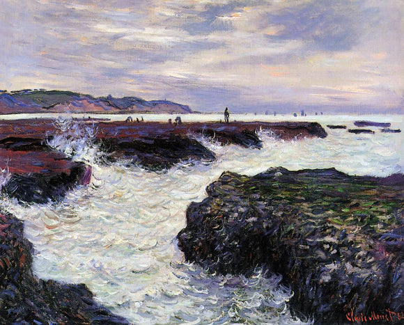  Claude Oscar Monet The Rocks at Pourville, Low Tide - Canvas Art Print
