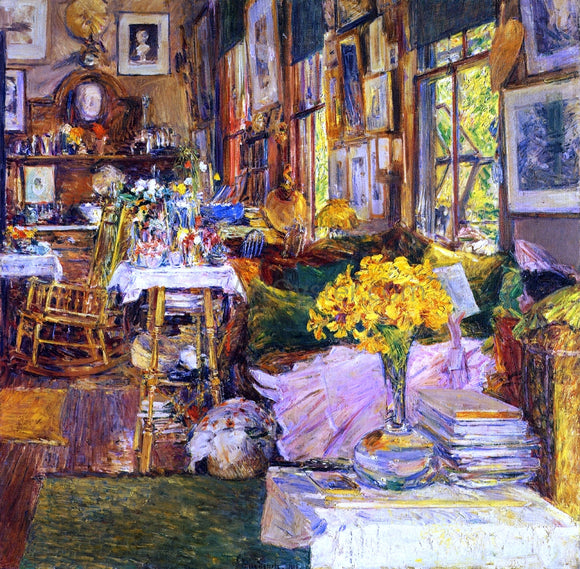  Frederick Childe Hassam A Room of Flowers - Canvas Art Print