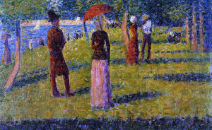  Georges Seurat The Rope-Colored Skirt - Canvas Art Print
