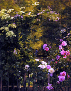  Carl Fredrik Aagard The Rose Garden - Canvas Art Print