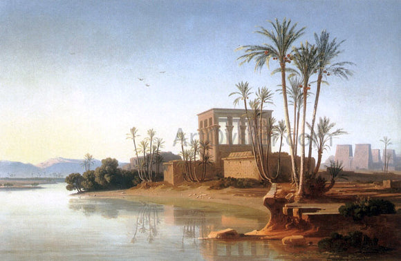  Johann Jakob Frey The Ruins at Philae, Egypt - Canvas Art Print
