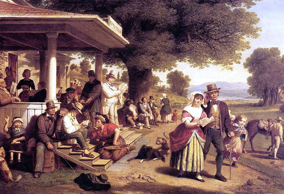  Thomas P Rossiter The Rural Post Office - Canvas Art Print