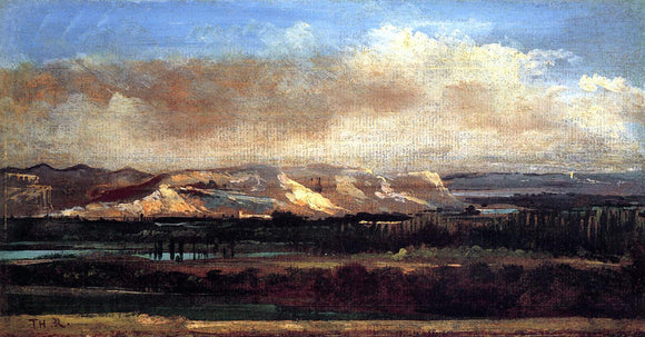  Theodore Rousseau The Saleve Cliffs near Geneva - Canvas Art Print