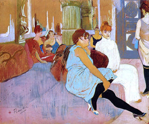  Henri De Toulouse-Lautrec The Salon in the Rue des Moulins - Canvas Art Print