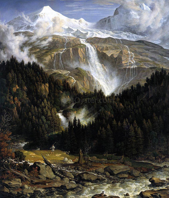  Joseph Anton Koch The Schmadribach Falls - Canvas Art Print