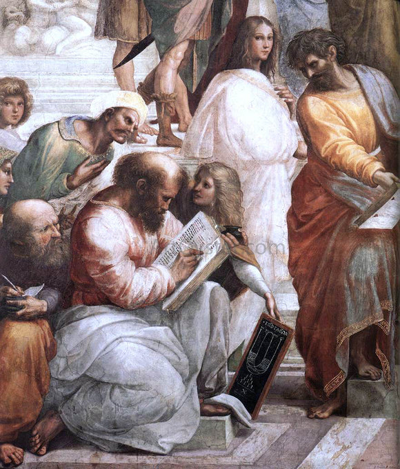  Raphael The School of Athens (detail 4) (Stanza della Segnatura) - Canvas Art Print