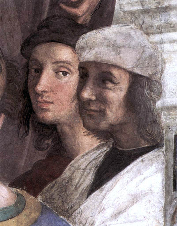  Raphael The School of Athens (detail 8) (Stanza della Segnatura) - Canvas Art Print
