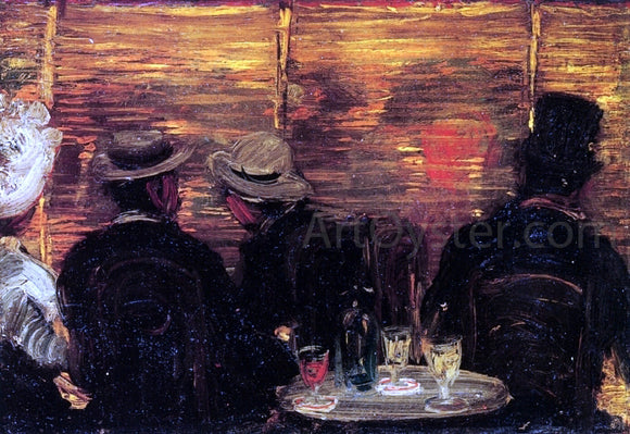  George Luks The Screen, Cafe de Versailles, Paris - Canvas Art Print