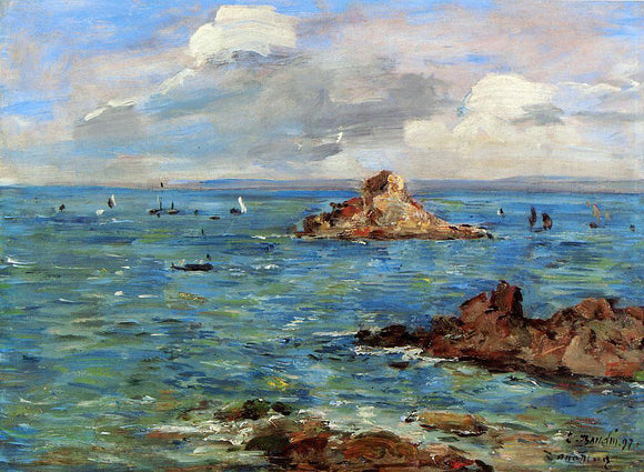  Eugene-Louis Boudin The Sea at Douarnenez - Canvas Art Print