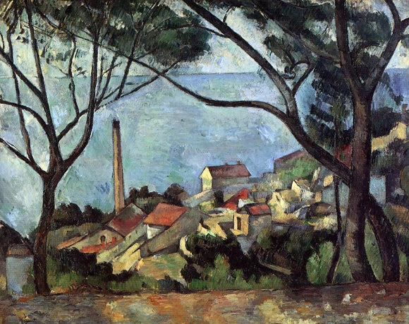  Paul Cezanne The Sea at L'Estaque - Canvas Art Print