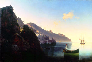  Ivan Constantinovich Aivazovsky The seashore of Amalfi - Canvas Art Print