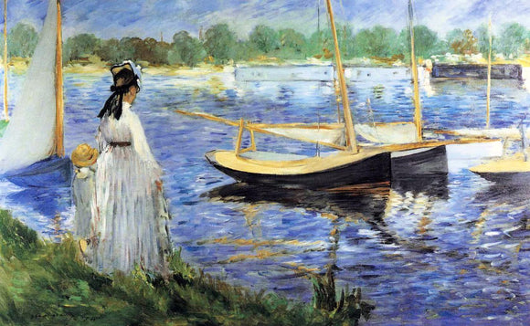  Edouard Manet The Seine at Argenteuil - Canvas Art Print