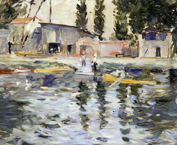  Berthe Morisot The Seine at Bougival - Canvas Art Print