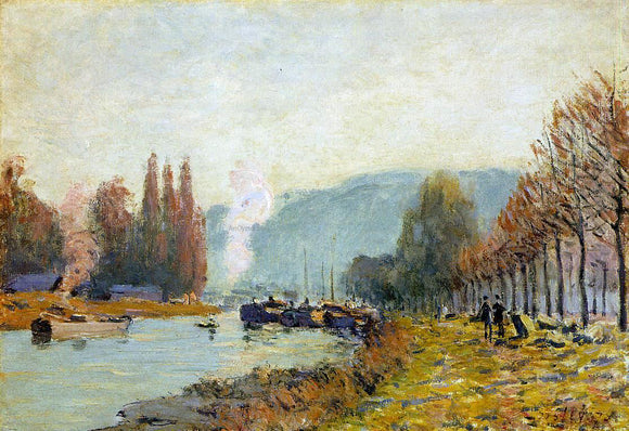  Alfred Sisley The Seine at Bougival - Canvas Art Print