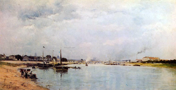  Stanislas Lepine The Seine at Ivry - Canvas Art Print