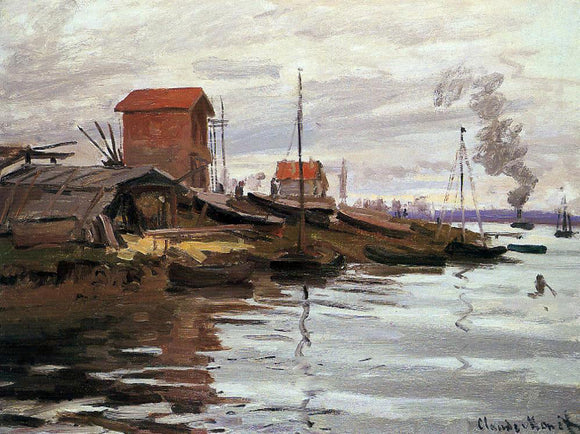  Claude Oscar Monet The Seine at Le Petit-Gennevilliers - Canvas Art Print