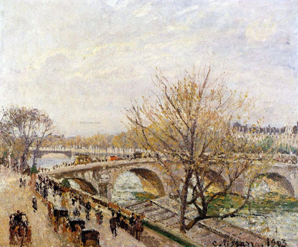  Camille Pissarro The Seine at Paris, Pont Royal - Canvas Art Print