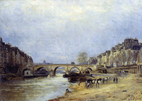 Stanislas Lepine The Seine at Pont Marie - Canvas Art Print