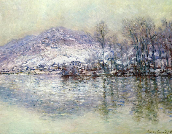  Claude Oscar Monet The Seine at Port Villez, Snow Effect - Canvas Art Print