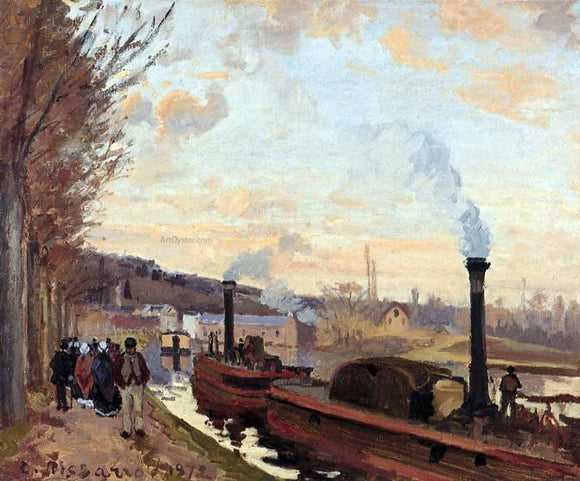  Camille Pissarro The Seine at Port-Marly - Canvas Art Print