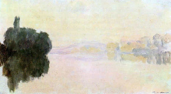 Claude Oscar Monet The Seine at Port-Villez, Pink Effect - Canvas Art Print