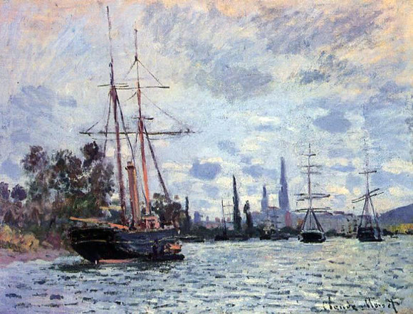  Claude Oscar Monet The Seine at Rouen - Canvas Art Print