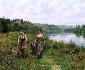  Daniel Ridgway Knight The Seine at Vernon - Canvas Art Print