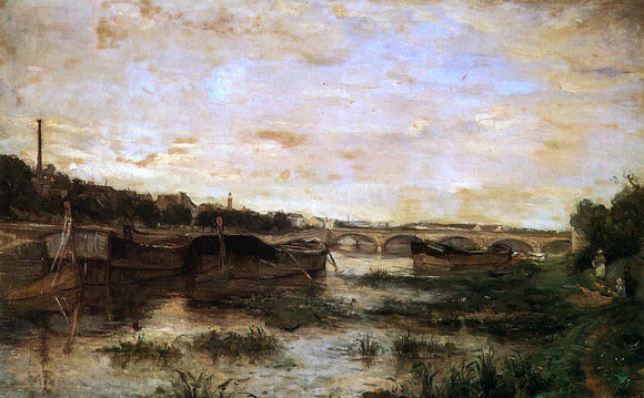  Berthe Morisot The Seine below the Pont d'Lena - Canvas Art Print
