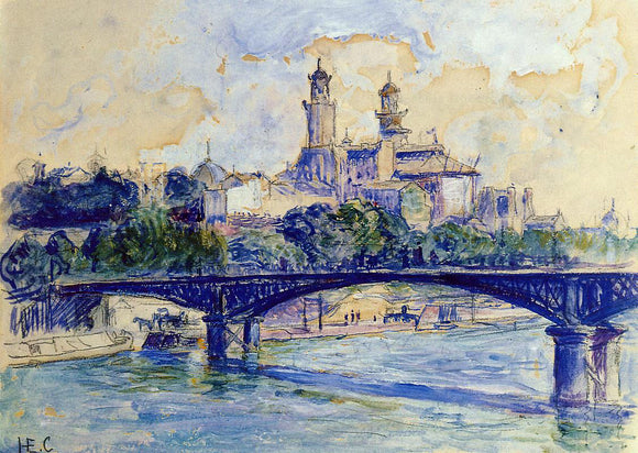  Henri Edmond Cross The Seine by the Trocadero - Canvas Art Print