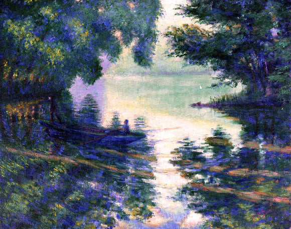  Theodore Earl Butler The Seine near Giverny - Canvas Art Print