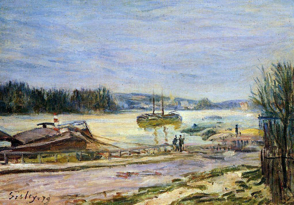  Alfred Sisley The Seine near Saint-Cloud, High Water - Canvas Art Print