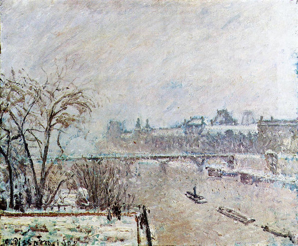  Camille Pissarro The Seine Viewed from the Pont-Neuf, Winter - Canvas Art Print