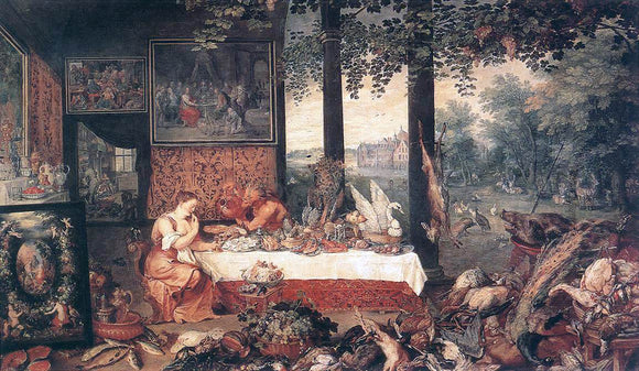  The Elder Jan Brueghel The Sense of Taste - Canvas Art Print