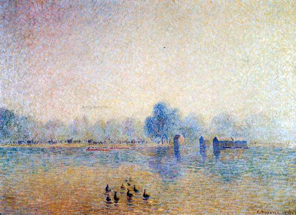  Camille Pissarro The Serpentine, Hyde Park, Fog Effect - Canvas Art Print