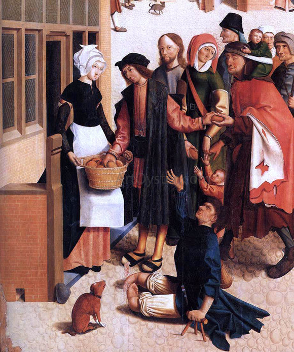  Master of Alkmaar The Seven Works of Mercy (detail) - Canvas Art Print